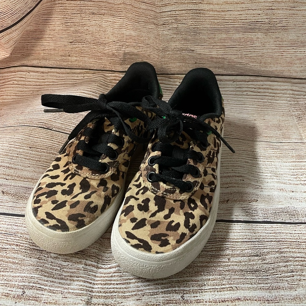 Adidas Leopard Print Kids Shoes, size 13.5